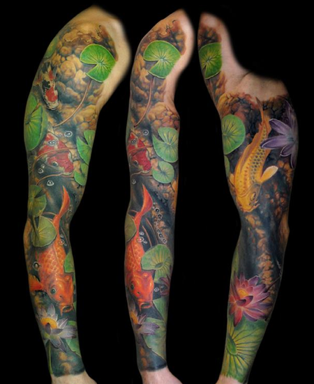 Tattoos - Koi full sleeve - 76301